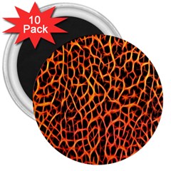 Lava Abstract Pattern  3  Magnets (10 Pack) 