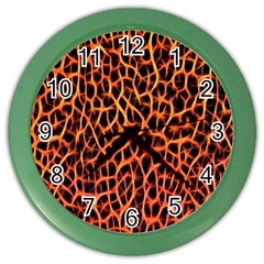 Lava Abstract Pattern  Color Wall Clocks