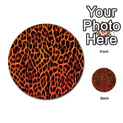 Lava Abstract Pattern  Multi-purpose Cards (round) 