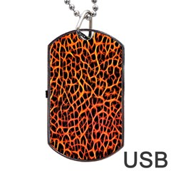 Lava Abstract Pattern  Dog Tag Usb Flash (one Side)