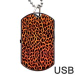 Lava Abstract Pattern  Dog Tag USB Flash (Two Sides)  Back