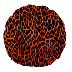 Lava Abstract Pattern  Large 18  Premium Round Cushions