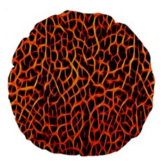 Lava Abstract Pattern  Large 18  Premium Flano Round Cushions