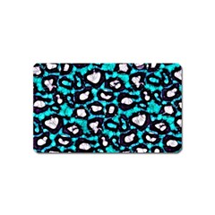 Turquoise Black Cheetah Abstract  Magnet (name Card) by OCDesignss