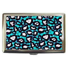 Turquoise Black Cheetah Abstract  Cigarette Money Cases