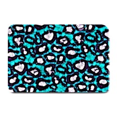 Turquoise Black Cheetah Abstract  Plate Mats