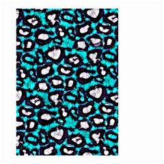 Turquoise Black Cheetah Abstract  Small Garden Flag (Two Sides)