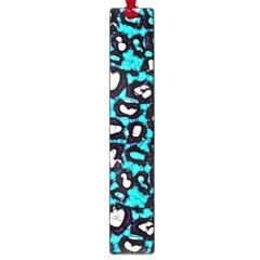 Turquoise Black Cheetah Abstract  Large Book Marks by OCDesignss