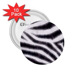 Black&white Zebra Abstract Pattern  2 25  Buttons (10 Pack)  by OCDesignss