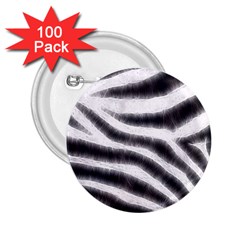 Black&white Zebra Abstract Pattern  2 25  Buttons (100 Pack)  by OCDesignss