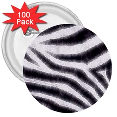 Black&white Zebra Abstract Pattern  3  Buttons (100 Pack)  by OCDesignss