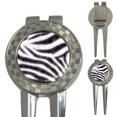 Black&white Zebra Abstract Pattern  3-in-1 Golf Divots by OCDesignss