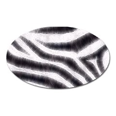 Black&white Zebra Abstract Pattern  Oval Magnet by OCDesignss