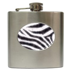 Black&white Zebra Abstract Pattern  Hip Flask (6 Oz)