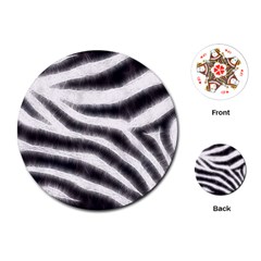 Black&white Zebra Abstract Pattern  Playing Cards (round) 