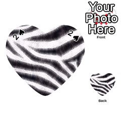 Black&white Zebra Abstract Pattern  Playing Cards 54 (heart)  by OCDesignss