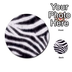 Black&white Zebra Abstract Pattern  Multi-purpose Cards (round) 