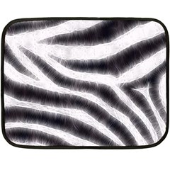 Black&white Zebra Abstract Pattern  Fleece Blanket (mini) by OCDesignss