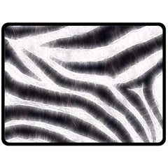 Black&white Zebra Abstract Pattern  Fleece Blanket (large) 