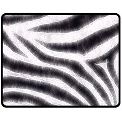 Black&white Zebra Abstract Pattern  Fleece Blanket (medium) 