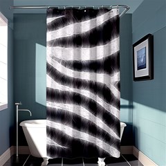 Black&white Zebra Abstract Pattern  Shower Curtain 36  X 72  (stall) 