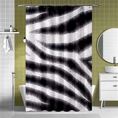 Black&white Zebra Abstract Pattern  Shower Curtain 48  X 72  (small) 