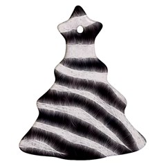 Black&white Zebra Abstract Pattern  Christmas Tree Ornament (2 Sides) by OCDesignss