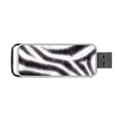 Black&white Zebra Abstract Pattern  Portable Usb Flash (two Sides) by OCDesignss