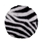 Black&White Zebra Abstract Pattern  Standard 15  Premium Round Cushions Front