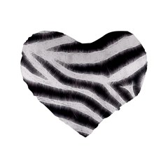 Black&white Zebra Abstract Pattern  Standard 16  Premium Heart Shape Cushions by OCDesignss