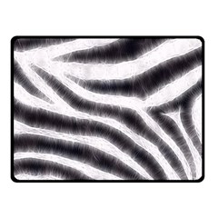 Black&white Zebra Abstract Pattern  Double Sided Fleece Blanket (small) 