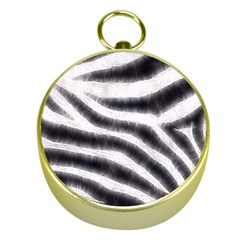 Black&white Zebra Abstract Pattern  Gold Compasses