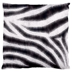 Black&white Zebra Abstract Pattern  Large Flano Cushion Cases (one Side) 