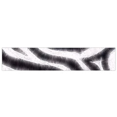 Black&white Zebra Abstract Pattern  Flano Scarf (small) 