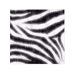 Black&white Zebra Abstract Pattern  Small Satin Scarf (square)  by OCDesignss