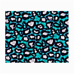 Turquoise Blue Cheetah Abstract  Small Glasses Cloth