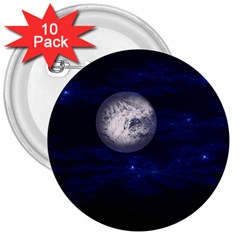 Moon And Stars 3  Buttons (10 Pack) 