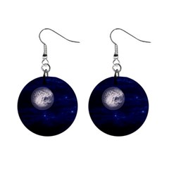 Moon And Stars Mini Button Earrings by digitaldivadesigns