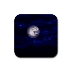 Moon And Stars Rubber Coaster (square) 