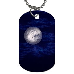 Moon And Stars Dog Tag (two Sides)