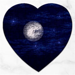 Moon And Stars Jigsaw Puzzle (heart)