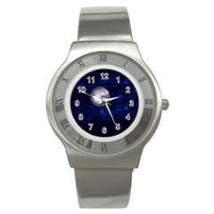 Moon And Stars Stainless Steel Watches