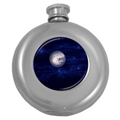 Moon And Stars Round Hip Flask (5 Oz)