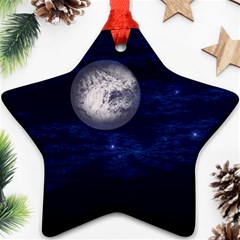 Moon And Stars Star Ornament (two Sides) 