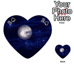 Moon And Stars Playing Cards 54 (heart)  by digitaldivadesigns