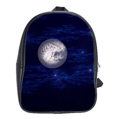 Moon And Stars School Bags(large)  by digitaldivadesigns