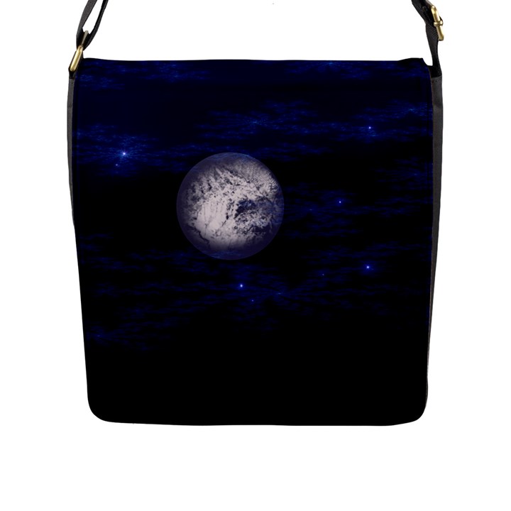 Moon and Stars Flap Messenger Bag (L) 