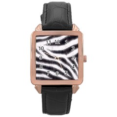 Black&white Zebra Abstract Pattern  Rose Gold Watches