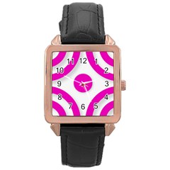 Pink White Abstract Unique Patterns  Rose Gold Watches