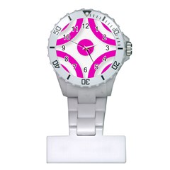 Pink White Abstract Unique Patterns  Nurses Watches